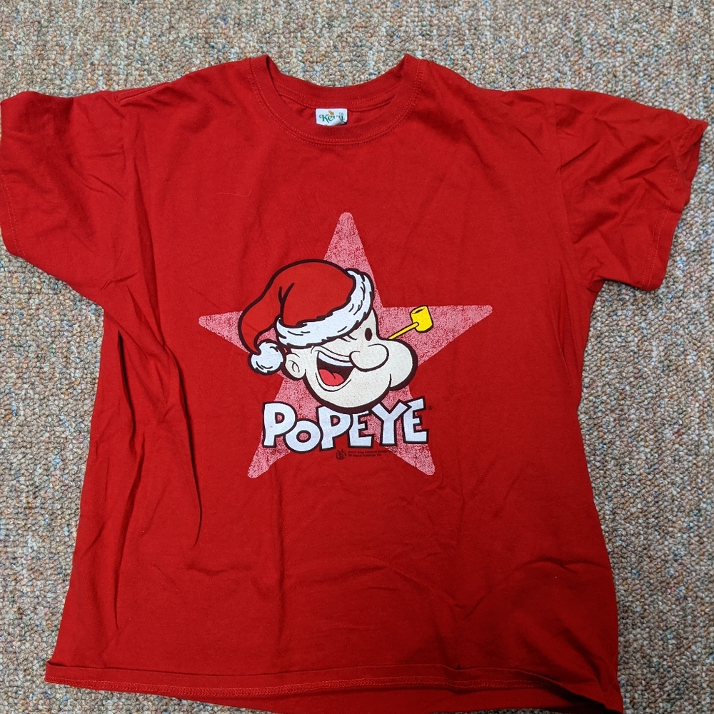 Santa popeye tshirt